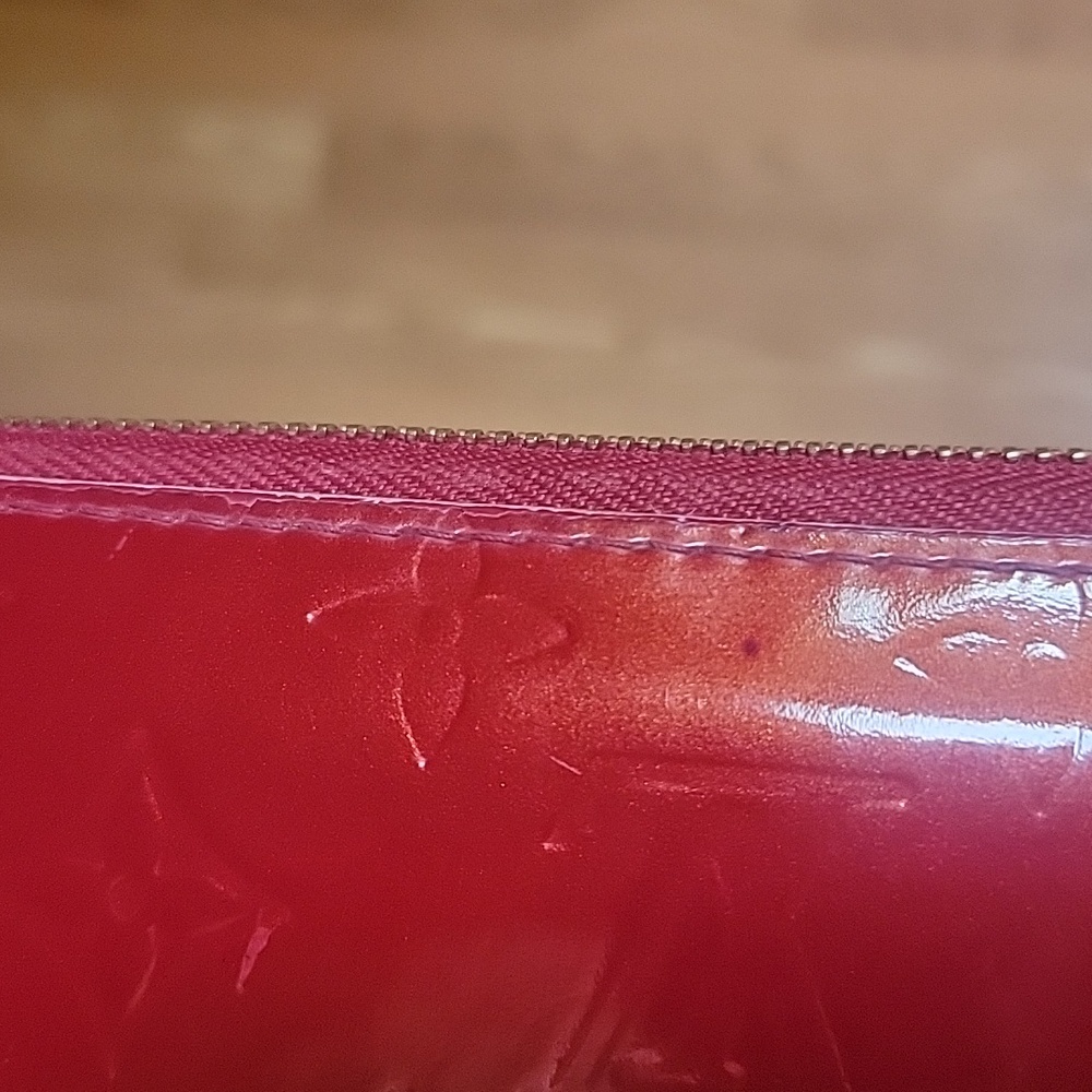 Louis Vuitton Red Zippy Vernis Wallet - Picture 6 of 8